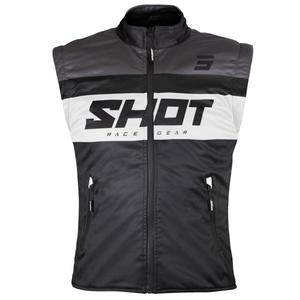 Vesta na motorku Shot Bodywarmer Lite černo-bílá