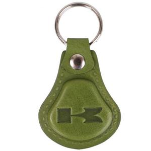 Kožený přívěsek na klíče Kawasaki zelený