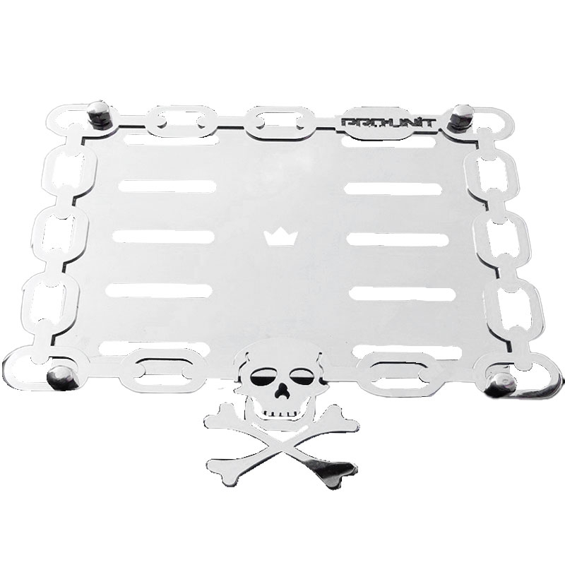 Nerezová podložka pod PL SPZ Skull