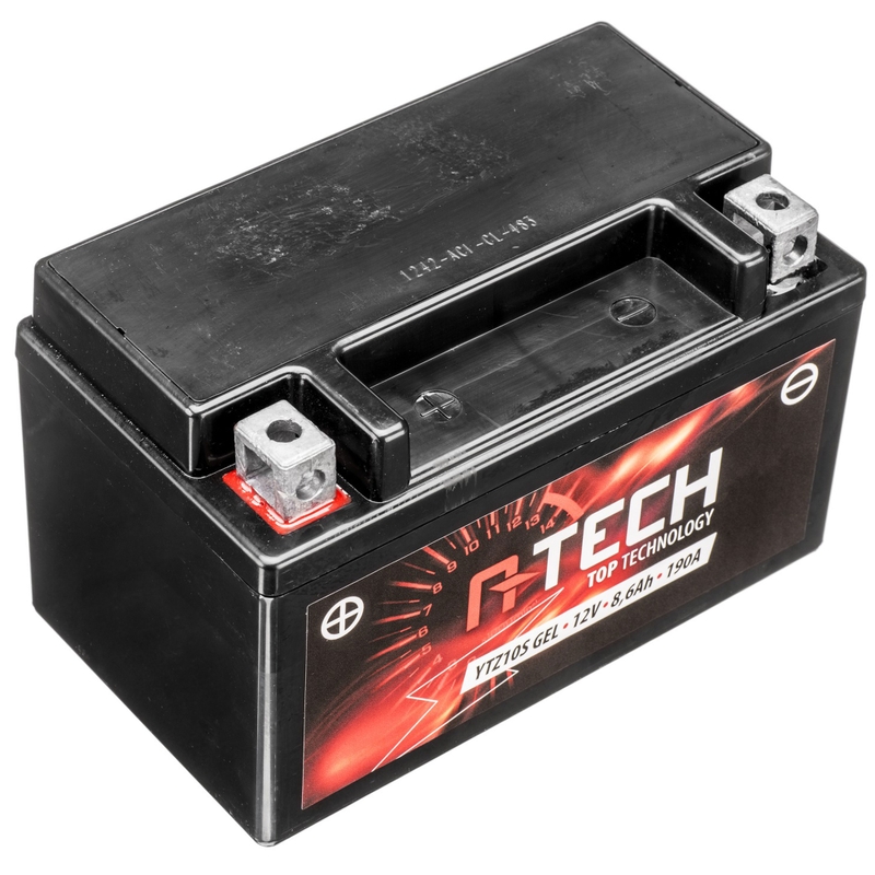 Gelová baterie A-TECH 12V, YTZ10S, 8,6Ah, 190A, bezúdržbová