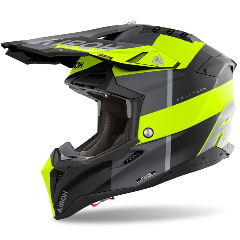 Motokrosová helma Airoh Aviator 3 Monarch matná žlutá