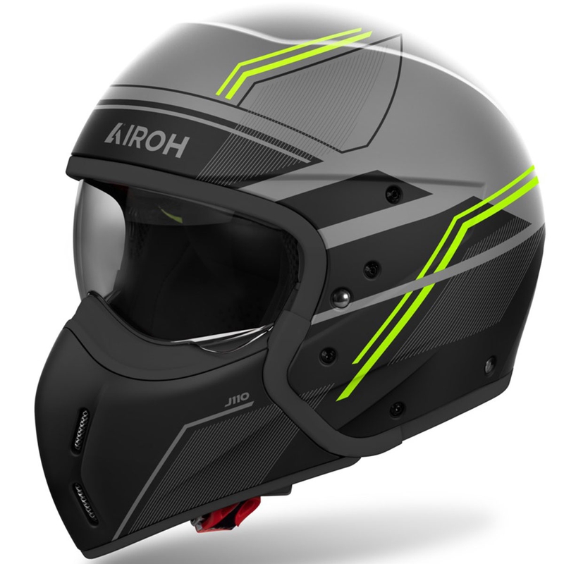 Modulární helma na motorku Airoh J110 Slim matná žlutá