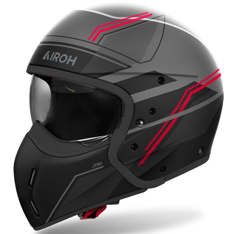 Modulární helma na motorku Airoh J110 Slim matná červená