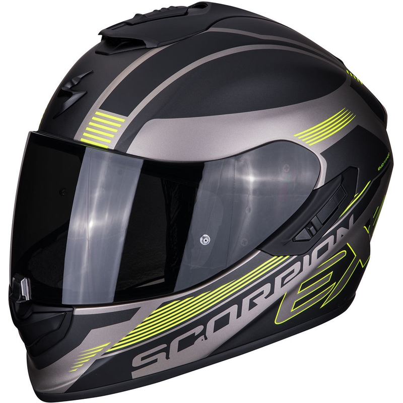 Integrální přilba Scorpion EXO-1400 Air Free černo-stříbrno-fluo žlutá výprodej