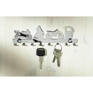 Věšák na klíče chromovaný - 8 háčků