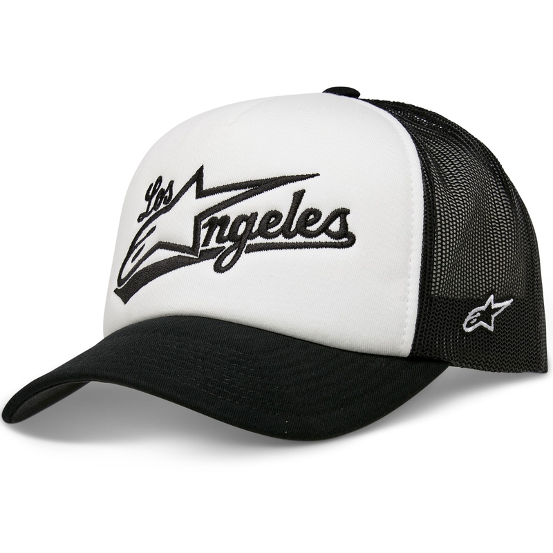 Kšiltovka Alpinestars Los Angeles Foam Trucker Hat bílo-černá