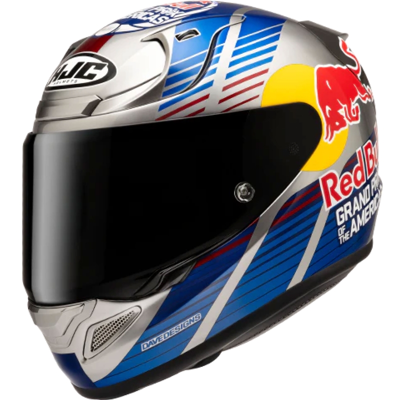 Integrální helma na motorku HJC RPHA 12 Red Bull Austin GP II MC21 modro-šedá