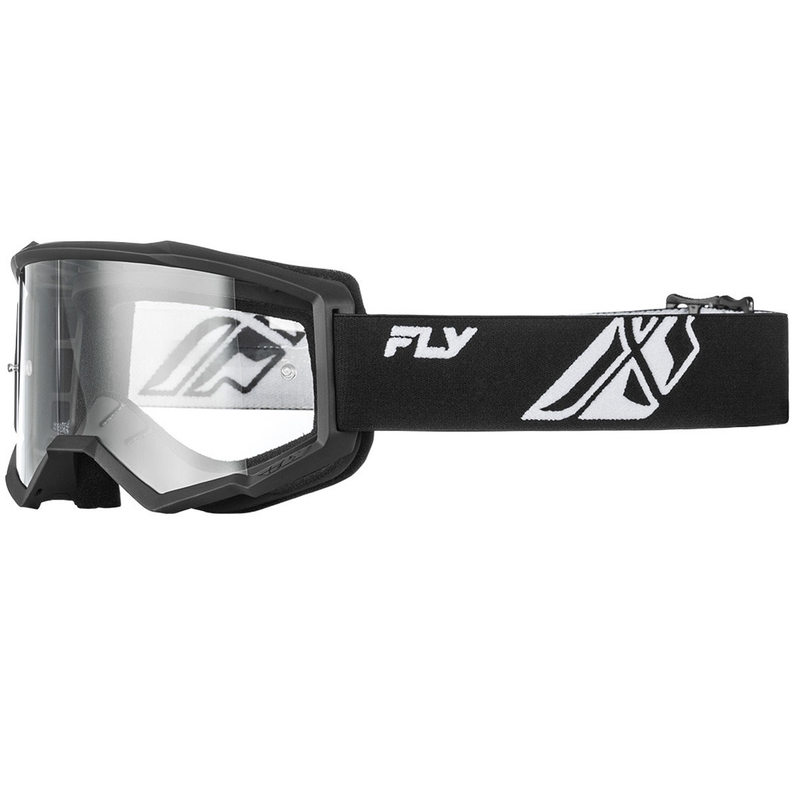 Motokrosové brýle Fly Racing Focus černo-bílé II čiré plexi