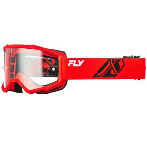 Motokrosové brýle Fly Racing Focus červeno-černé s čirým plexi