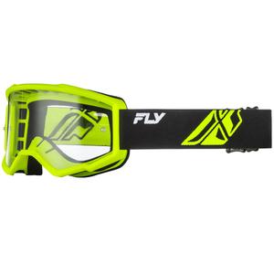 Dětské motokrosové brýle Fly Racing Focus černo-fluo zelené s čirým plexi