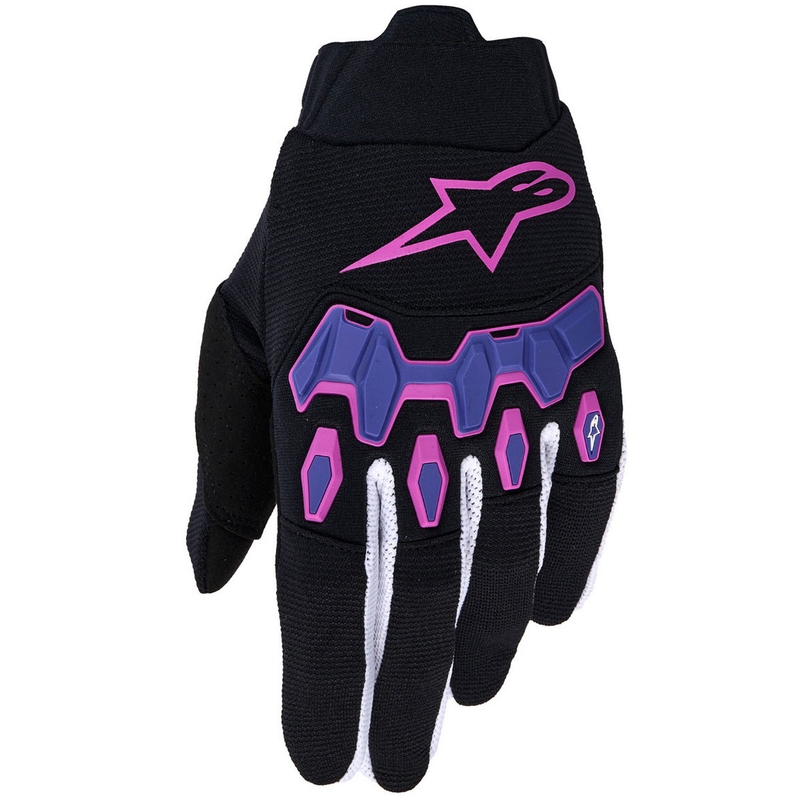 Motokrosové rukavice Alpinestars Full Bore V2 fialovo-černé