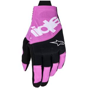 Motokrosové rukavice Alpinestars Techstar černo-světle šedo-fialové