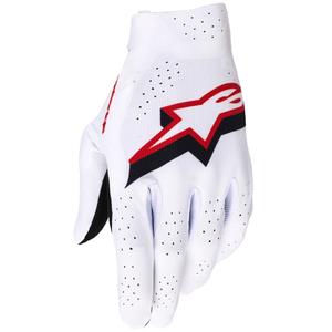 Motokrosové rukavice Alpinestars Supertech MX bílo-černo-červené