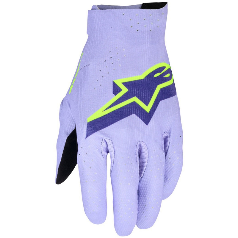 Motokrosové rukavice Alpinestars Supertech MX levandulovo-fialovo-žluté