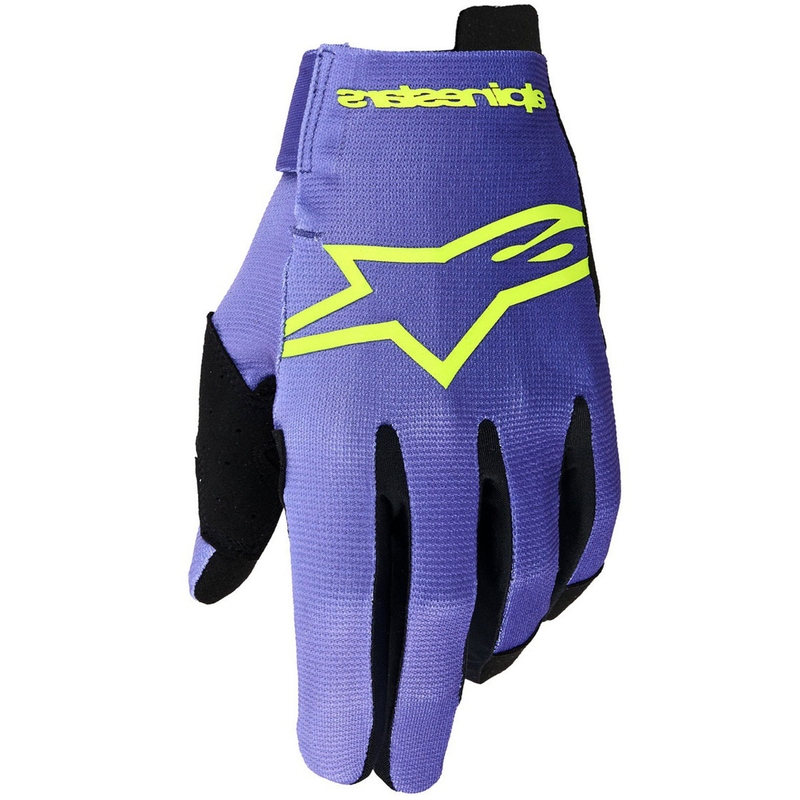 Motokrosové rukavice Alpinestars Radar fialovo-fluo žluté
