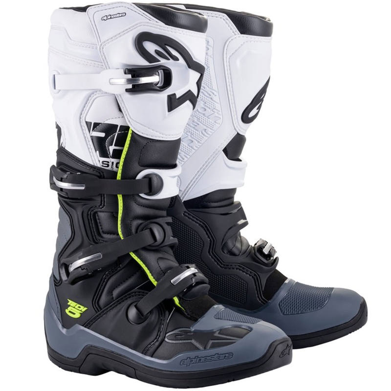Boty na motorku Alpinestars TECH 5 černo-šedo-bílo-fluo žluté