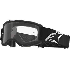 Motokrosové brýle Alpinestars Vision OTG černo-bílé s čirým zorníkem