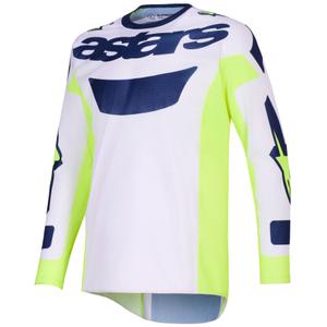 Motokrosový dres Alpinestars Racer Air Riway světle šedo-fluo žluto-modrý