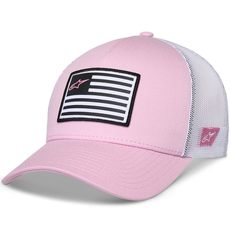 Kšiltovka Alpinestars Flag Snap Hat růžovo-bílá