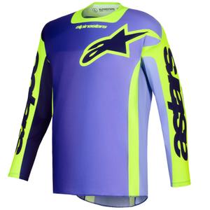 Motokrosový dres Alpinestars Racer Portl fialovo-fluo žlutý