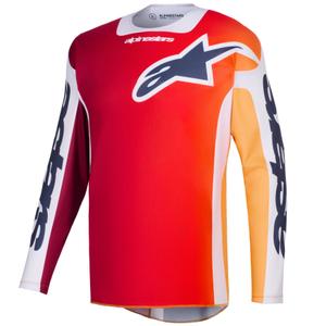 Motokrosový dres Alpinestars Racer Portl červeno-oranžovo-světle šedý