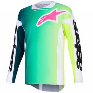 Motokrosový dres Alpinestars Racer Portl zeleno-bílo-černý