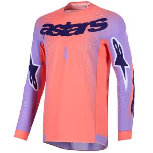 Motokrosový dres Alpinestars Supertech Scenz oranžovo-korálovo-fialový