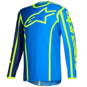 Motokrosový dres Alpinestars Fluid Apex modro-fluo žlutý