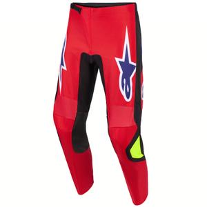 Motokrosové kalhoty Alpinestars Fluid Grid červeno-černo-fialovo-fluo žluté