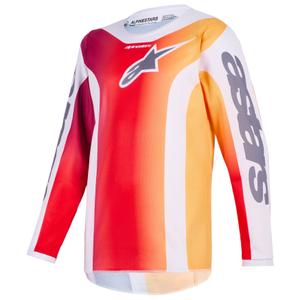 Dětský motokrosový dres Alpinestars Fluid Portl červeno-oranžovo-světle šedý