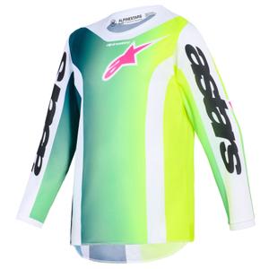 Dětský motokrosový dres Alpinestars Fluid Portl zeleno-bílo-černý