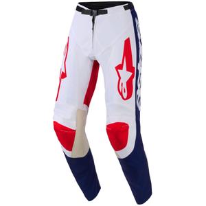 Motokrosové kalhoty Alpinestars Racer Riway bílo-modro-červené