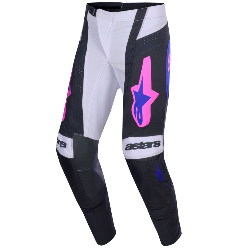 Motokrosové kalhoty Alpinestars Techstar Knif černo-světle šedo-fialové