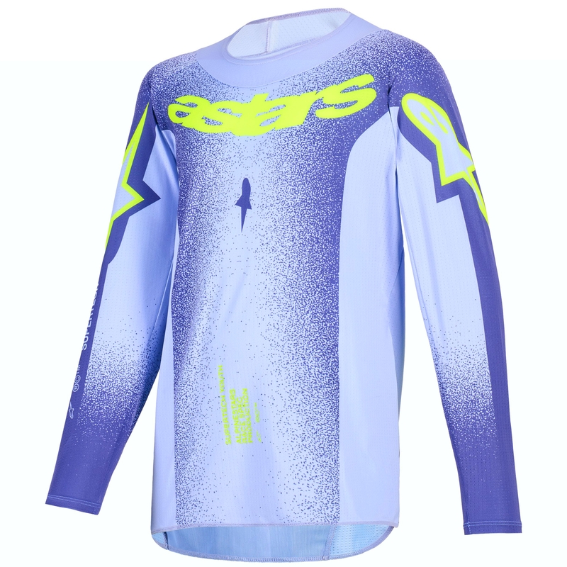 Dětský motokrosový dres Alpinestars Supertech Scenz fialovo-fluo žlutý