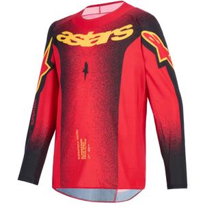 Dětský motokrosový dres Alpinestars Supertech Scenz červeno-černo-žlutý