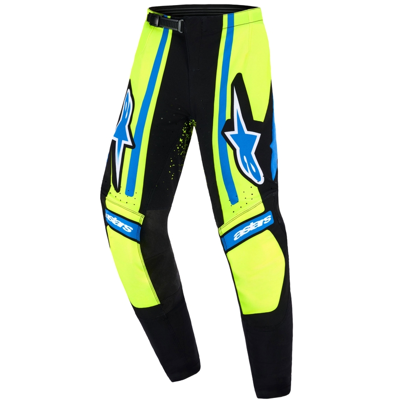 Dětské motokrosové kalhoty Alpinestars Techstar Nomur tmavě modro-fluo žluto-modré
