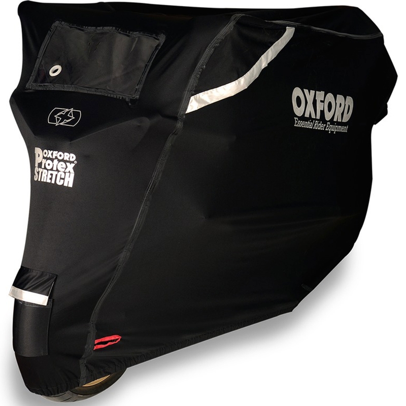 Plachta na motorku Oxford Protex Stretch Outdoor s klimatickou membránou černá