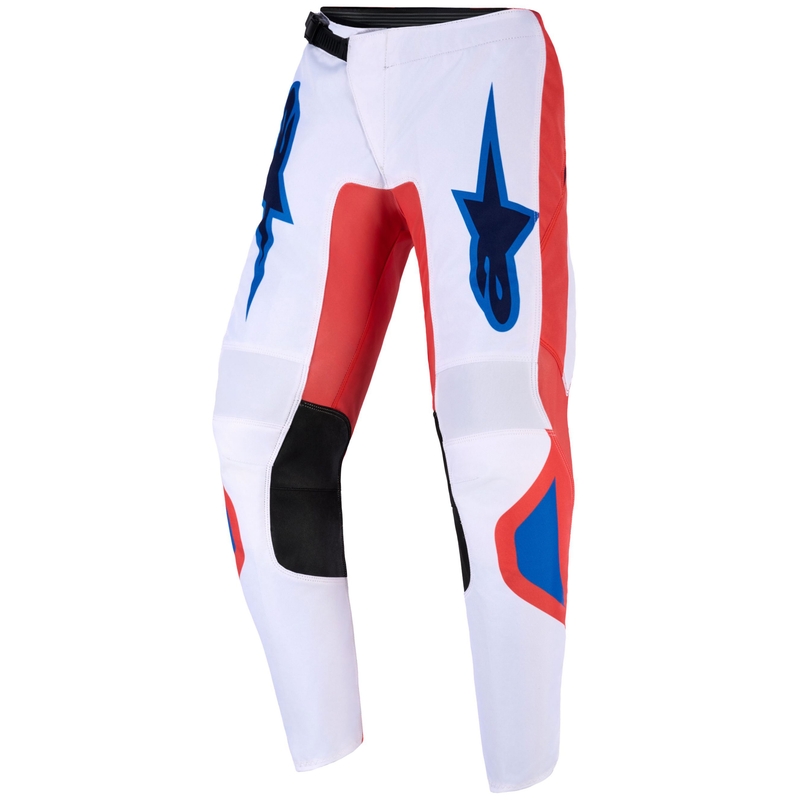 Dětské motokrosové kalhoty Alpinestars Fluid Grid oranžovo-modro-bílé