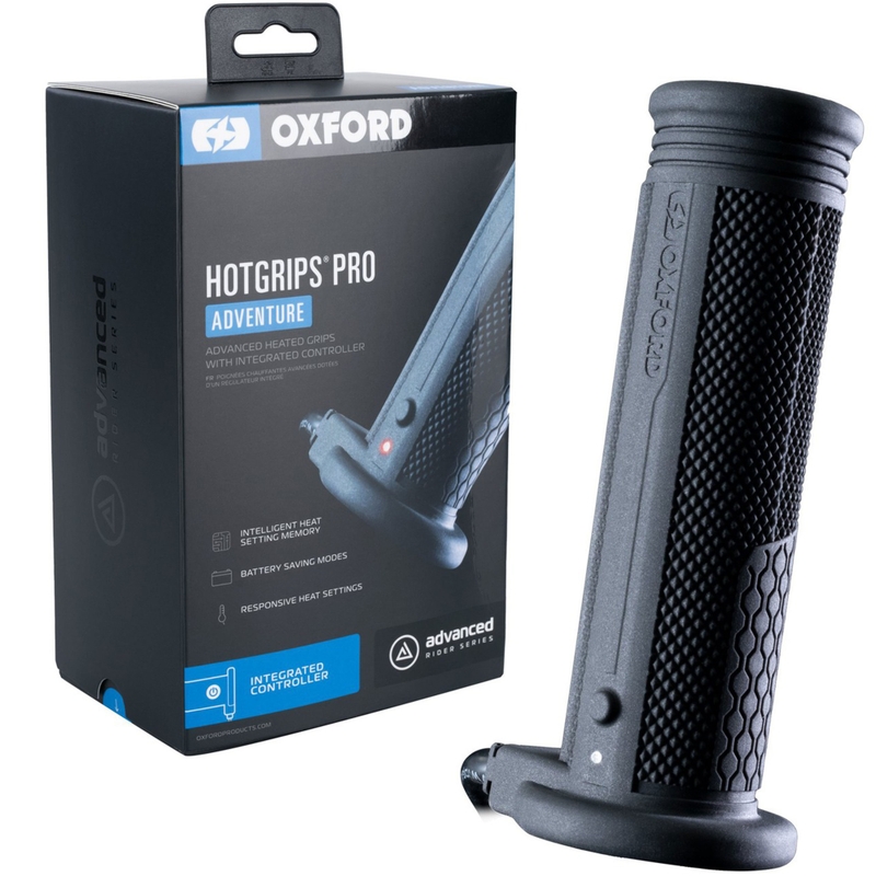 Vyhřívané gripy Oxford Hotgrips PRO Adventure s integrovaným ovládáním v rámci gripu
