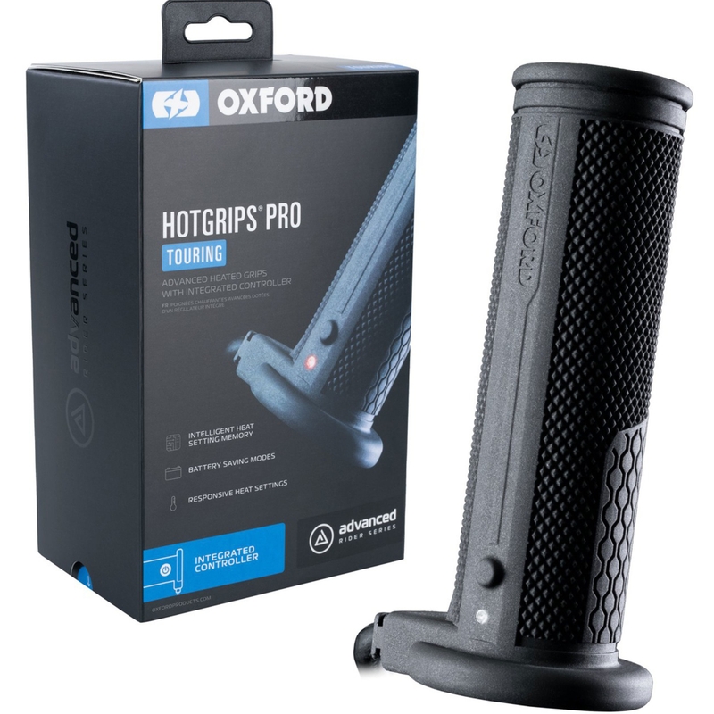 Vyhřívané gripy Oxford Hotgrips PRO Touring s integrovaným ovládáním v rámci gripu