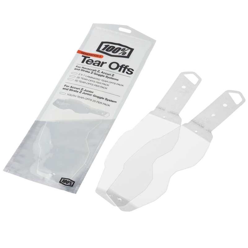Trhačky laminované pro mx brýle 100% RACECRAFT 2/ACCURI 2/STRATA 2