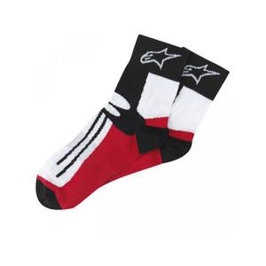 Ponožky Alpinestars Racing Road krátké černo-bílo-červené