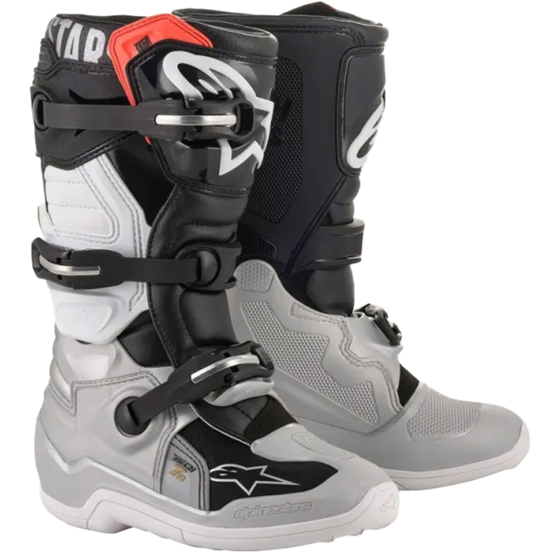 Dětské motokrosové boty Alpinestars TECH 7 S černo-stříbrno-bílo-zlaté