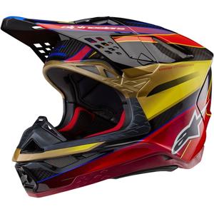 Motokrosová helma na motorku Alpinestars Supertech S-M10 Era zlato-červená