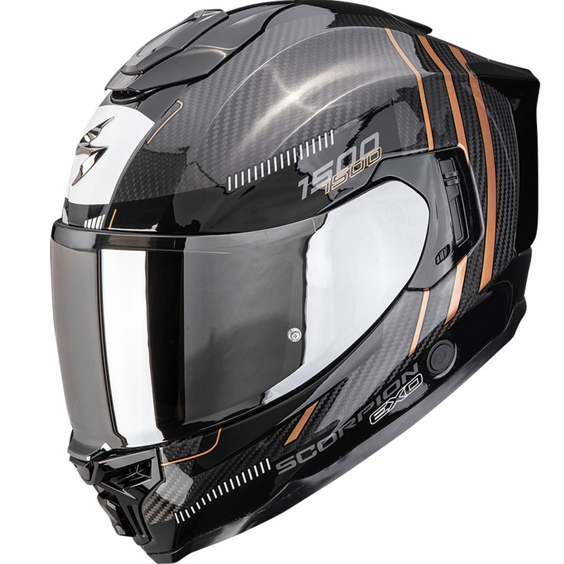Integrální helma na motorku Scorpion EXO-1500 Carbon Air Zity černo-měděná