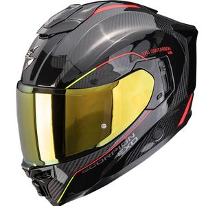 Integrální helma na motorku Scorpion EXO-1500 Carbon Air Mundi černo-červeno-žlutá