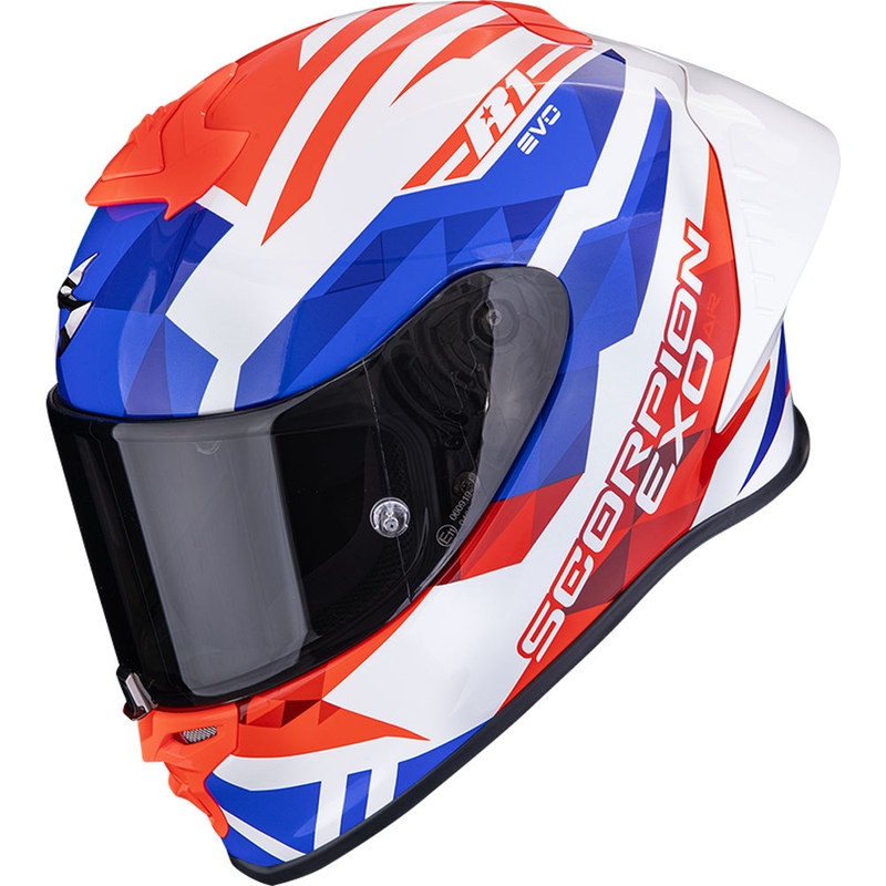 Integrální helma na motorku Scorpion EXO-R1 EVO II Air Valere bílo-červeno-modrá
