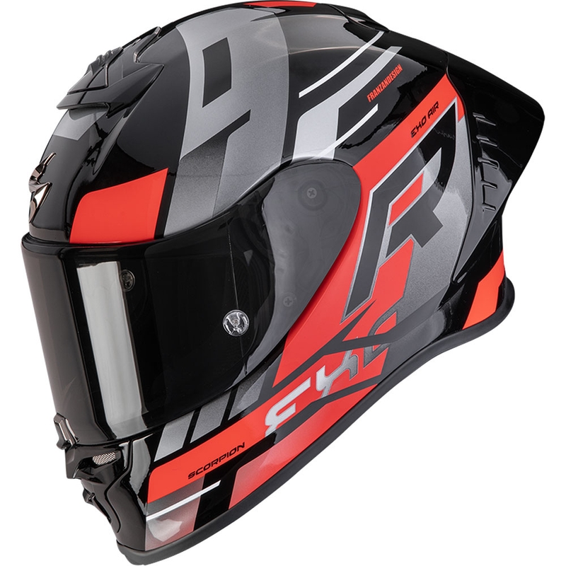 Integrální helma na motorku Scorpion EXO-R1 EVO II Air Adrenaline černo-červeno-stříbrná