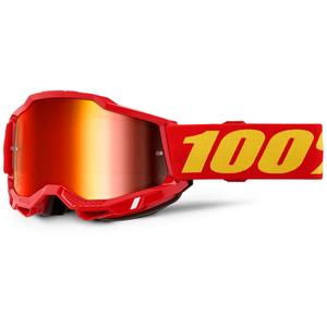 Motokrosové brýle 100% Accuri 2 červené s červeným plexi