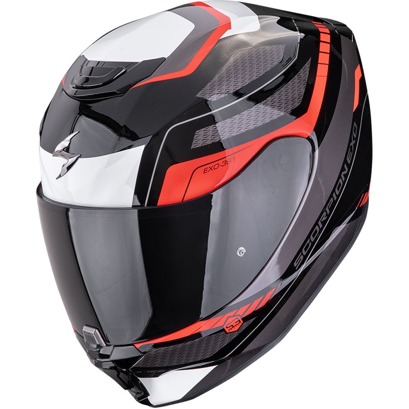 Integrální helma na motorku Scorpion EXO-391 Leo černo-červená